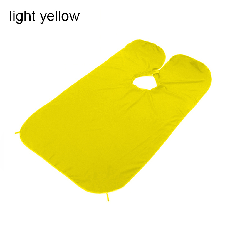 Barbe rasage tablier homme salle de bain tablier barbe soin nettoyer rassembler tissu bavoir cheveux rasage tablier imperméable tissu à fleurs: Jaune clair