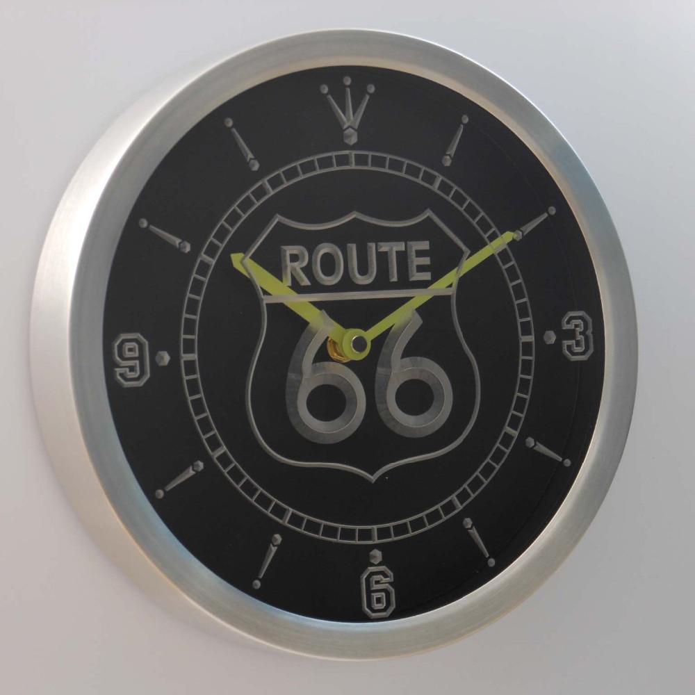 Nc0315 Route 66 Bar Bahre Neon- Licht Zeichen LED Wanduhr
