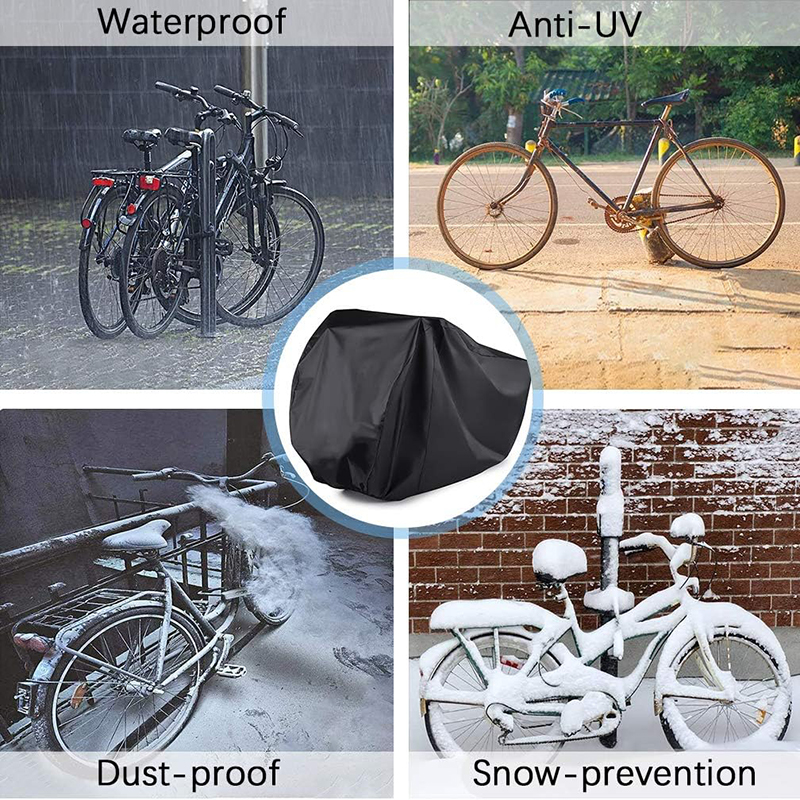 Fietshoes voor 3-fietsen Waterdicht Buitenfietsopslag Anti-UV Koud weer Regen Sneeuw Windbestendig Tarp Tent Schuur Stof Vuil