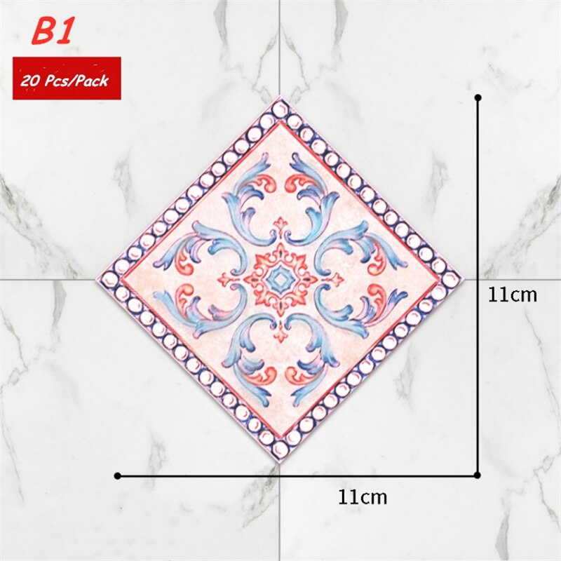 Spot square 11*11cm bakken transfer papir wallstickers selvklebende vanntett og fuktsikker: 4