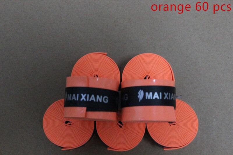 dry frosting sweat band grip ( 60 pcs in one set ) badminton racket sweat band . tennis racket overgrips: Orange