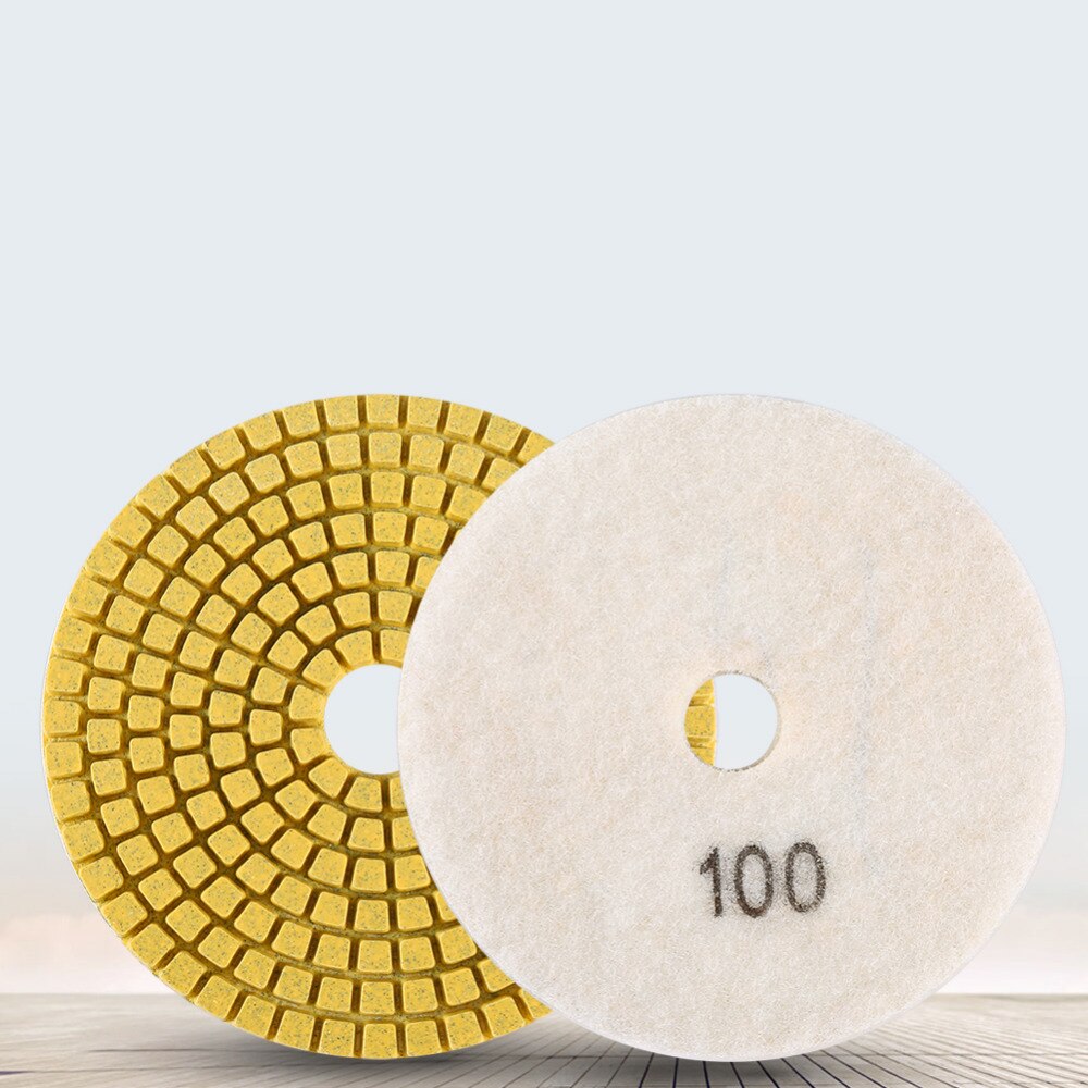 Diamant Polieren Pads Bausatz 4 zoll 100MM Nass/Trocken Schleifen Rabatt Marmor Stein Beton Polieren Pad
