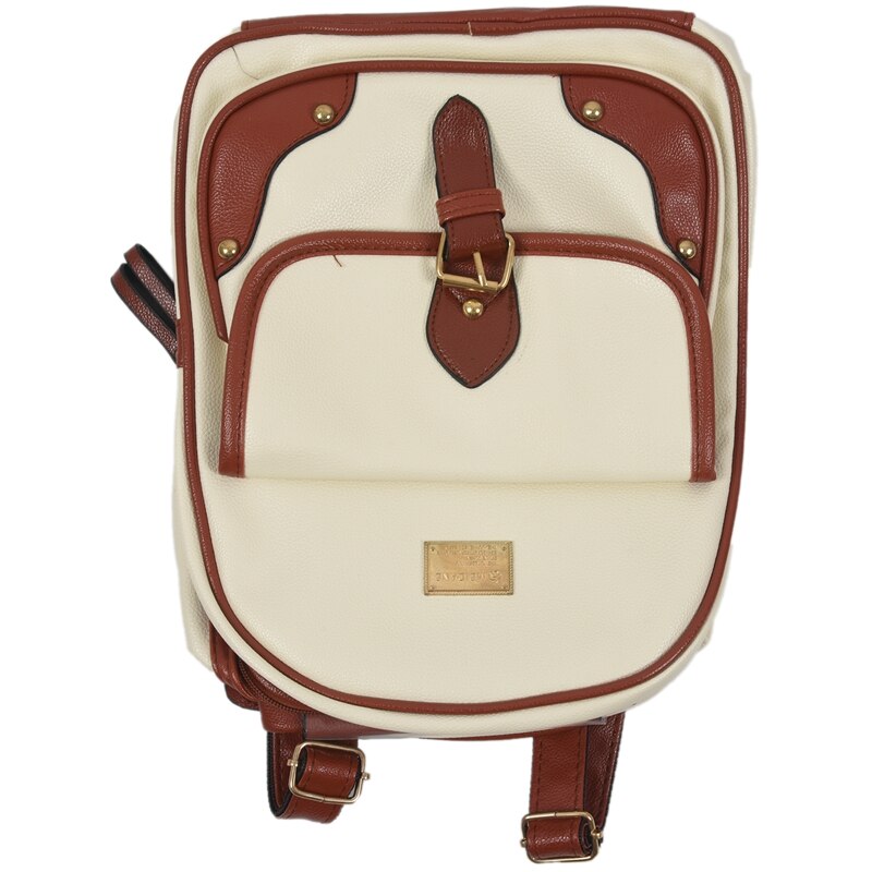 Vintage cuir sac à dos sac à dos épaule voyage sac d'école sac à dos beige