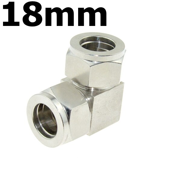 Stainless Steel 304 Compressor Double Ferrule Connector 6mm 8mm 10mm 12mm 1/4" 1/2" Pipe Tube Coupler Air Compression Fitting: 18mm