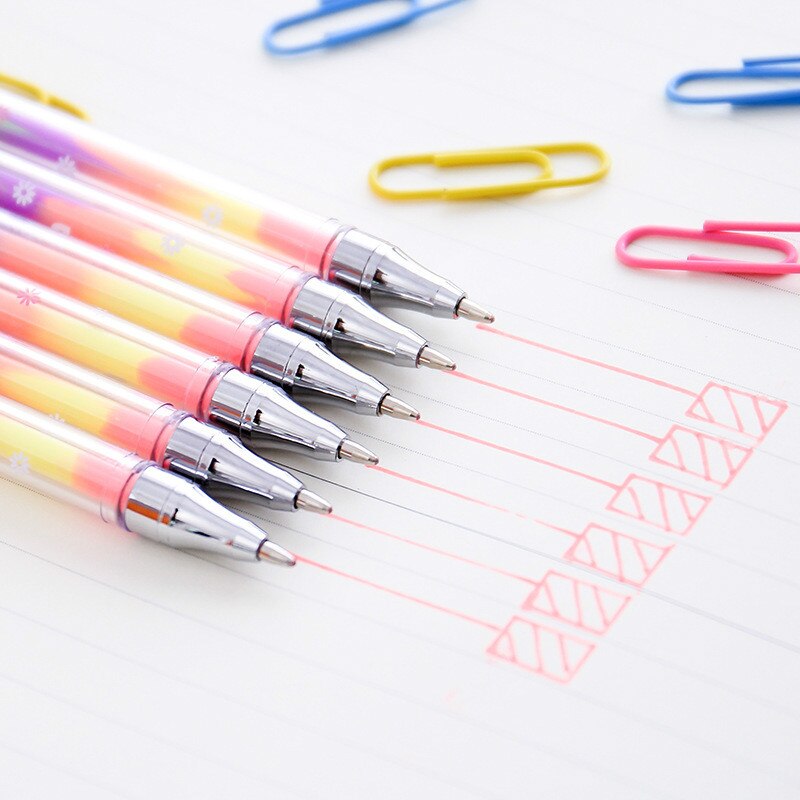 Highlighters writing pen Korean stationery DIY 6 plus a pastel pen, water chalk, graffiti student marker pens