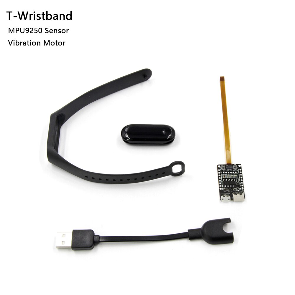 LILYGO T-Bracelet ESP32-PICO-D4 Programmable Smartwatch - 0.96" IPS Screen, MPU9250: MPU9250 Vibration