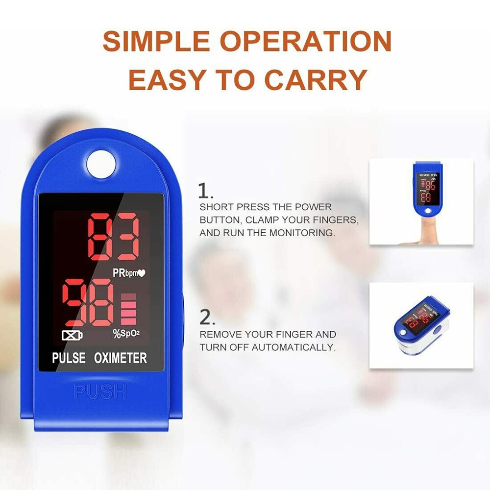 Finger Pulse Oximeter Oxygen Blood Oxygen Monitor Saturation Monitor Fast within 48hours (without Battery)