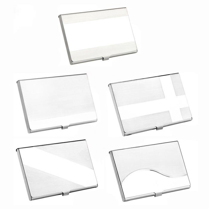 Kaarthouder Metalen Aluminium Portemonnee Credit Kaarthouder Vrouw Man Business Paspoort Case Tarjetero Mujer Dunne Sliver