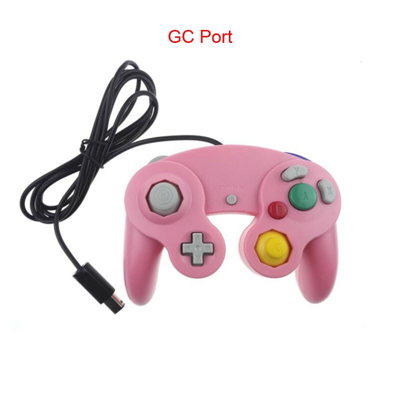 1pcs GC controller Voor GameCube Console voor Wii Console Voor Nitendo Bedrade Controller met Wii GC Poort: pink