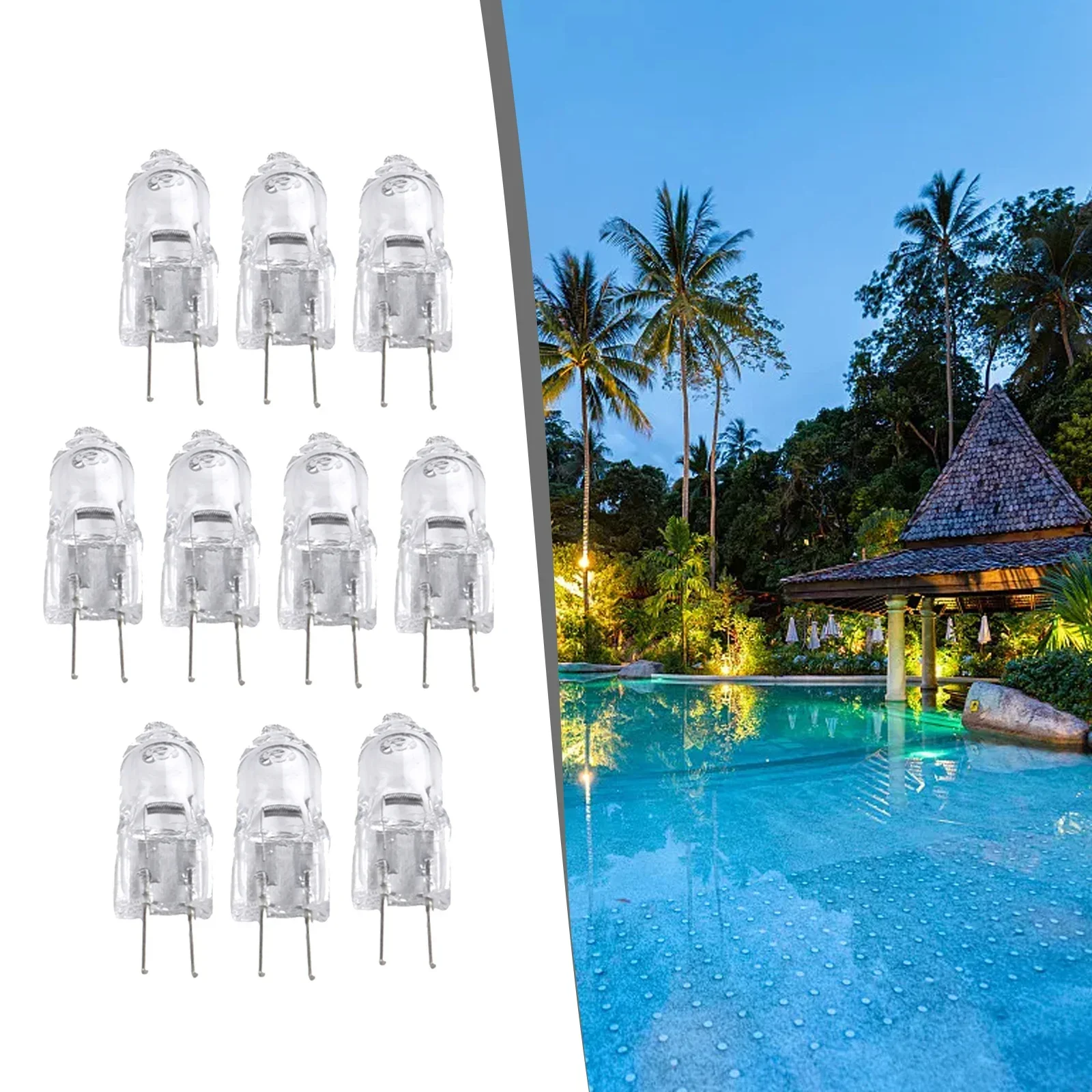 10 Halogeenlamp G4 12V 2-pins gloeilamp Warm wit 5W 10W 20W 30W 50W LED-lampen Ingevoegde kralen Kristallen - Lamp Halogeen