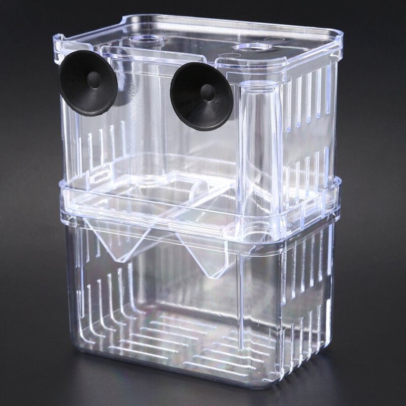 - Clear Plastic Aquarium Fish Breeding Box Incubator Isolation