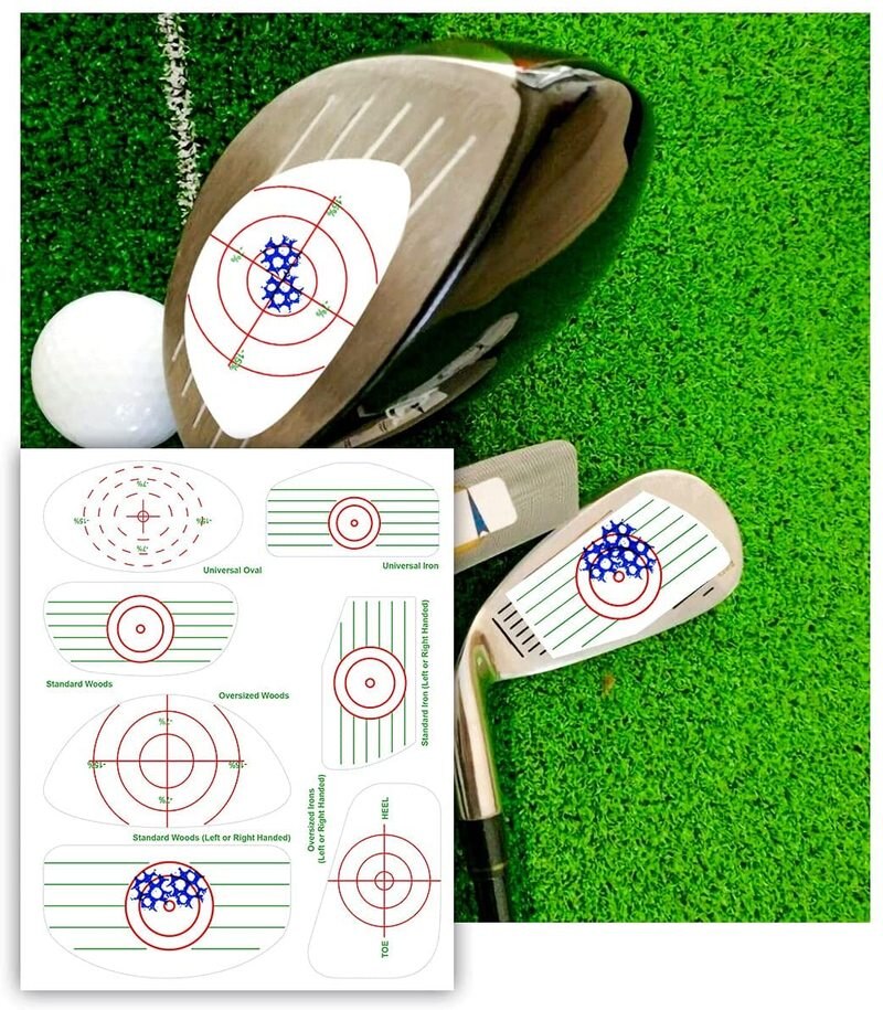 Golf Impact Tape Labels Target Binders Sticker for Swing Training Irons Putters and Woods