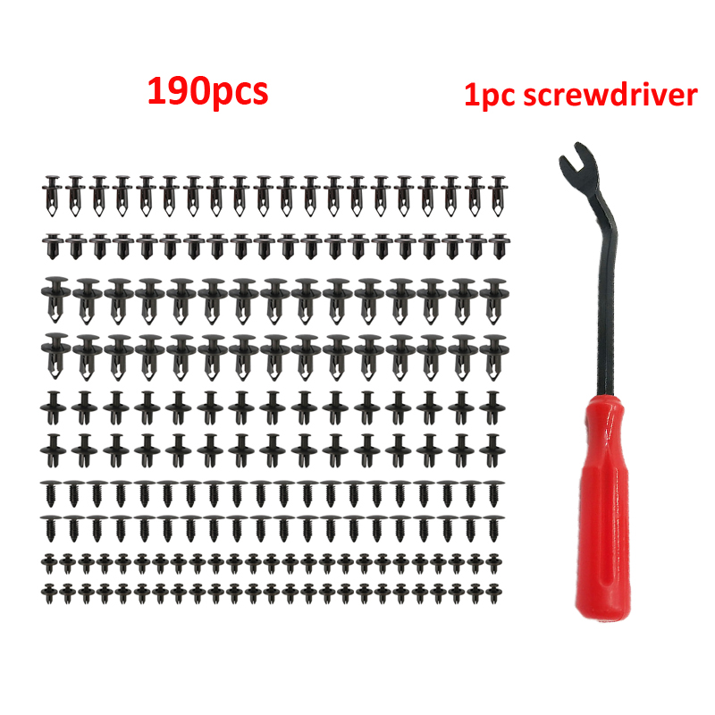 190Pcs 6 Größe Universal Auto Fastener Push-Pin Ni... – Grandado