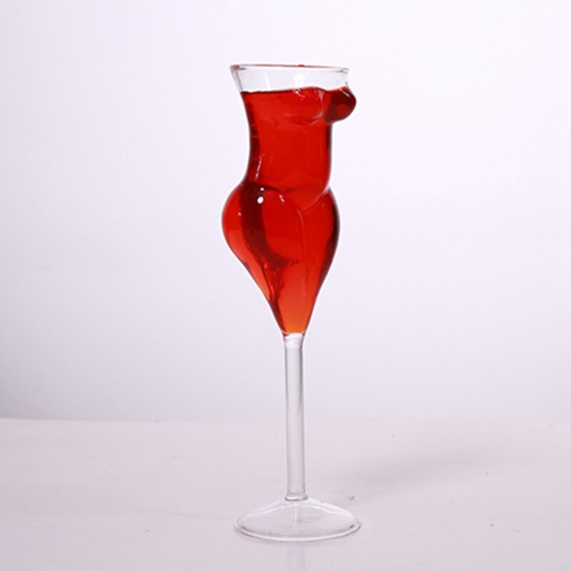 Vaso de cristal de vino con forma de copa para mujer, de vino, para bebidas de cóctel, creativos para la familia