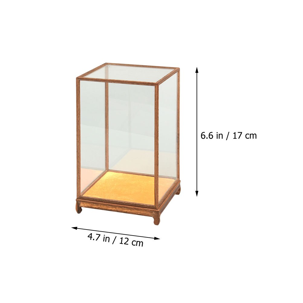 Transparent Glass Box Multi-function Display Box Desktop Display Case Show Supply