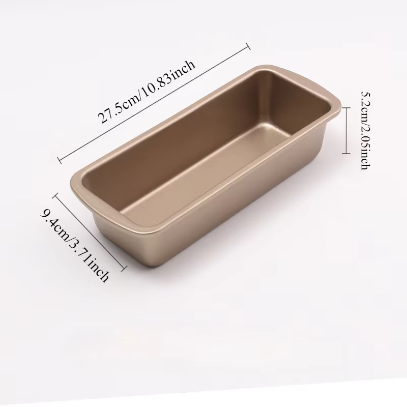 Kastenform aus Kohlenstoffstahl mit Deckel zum Backen von Brot, Sandwichform, rechteckige Toastform mit Anti-Kette, Küchen-Backwerkzeug: grau