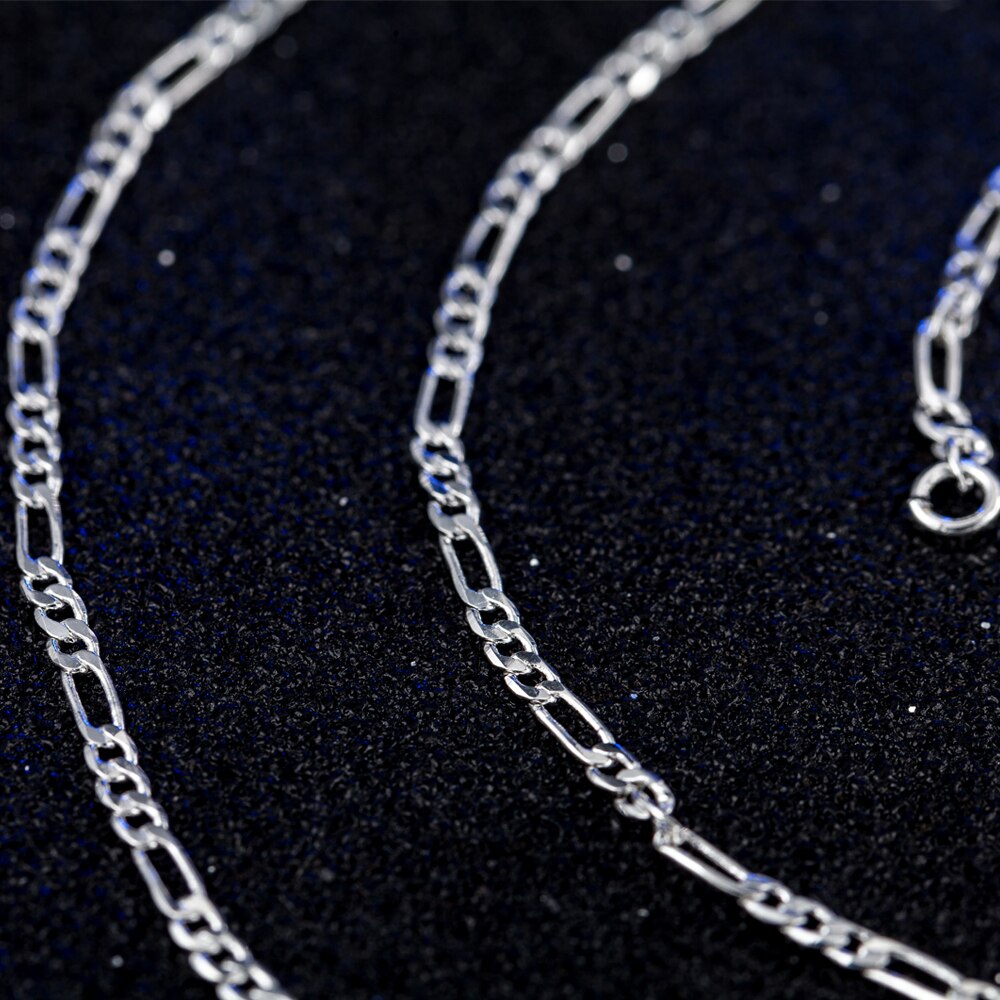 DOTEFFIL argento Sterling 925 16/18/20/22/24/26/28/30 pollici 2mm collana a catena piatta laterale per donna uomo moda gioielli da sposa