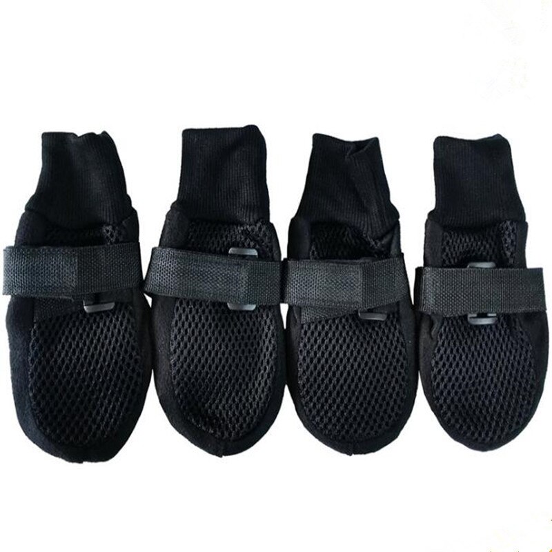 Breathable Big Dog Shoes Summer Large Pet Walking Boots Soft Net Sneakers For Bulldog Golden Retriever Husky(S/M/L/XL/XXL): Black / M