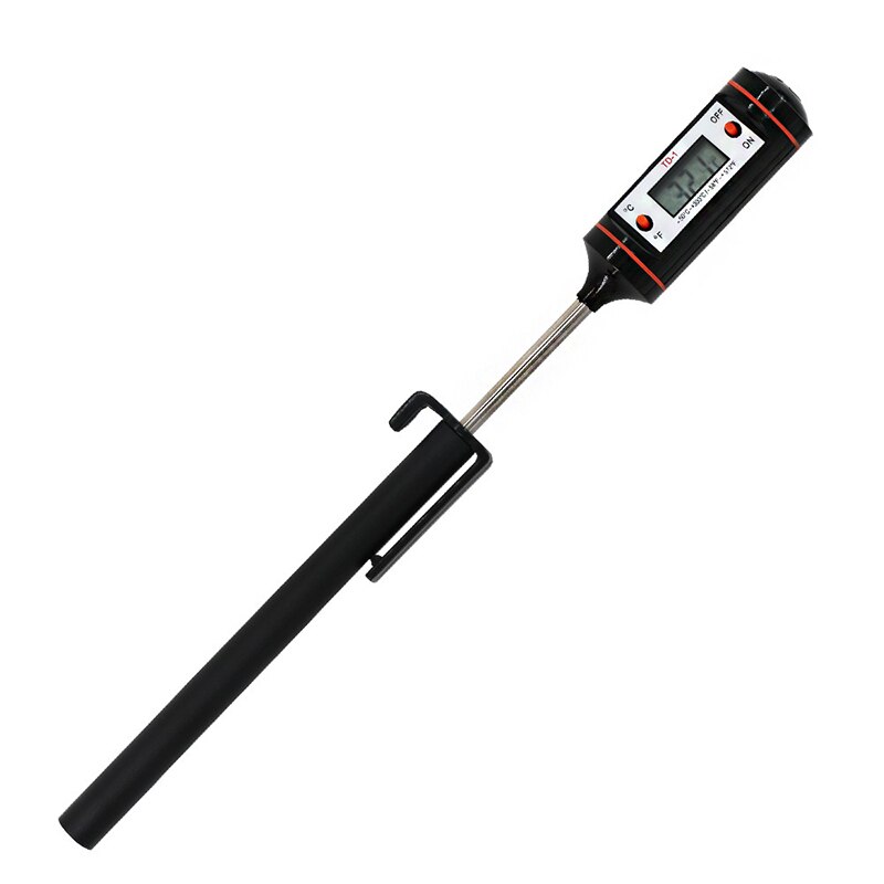 1Pc Elektronische Koken Voedsel Thermometer Vlees Thermometer Digitale Bbq Thermometer Water Melk Keuken Verkrijgbaar In Zwart En Wit: TD-1(No battery)