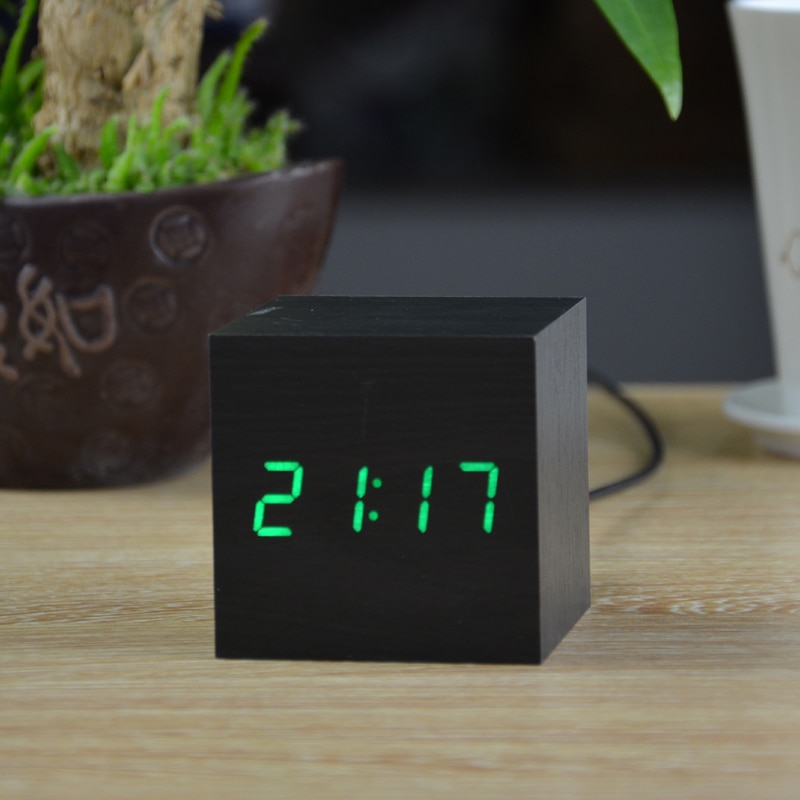 FiBiSonic Upgrade LED Alarm Clock,despertador Temperature Sounds Control LED display desktop Digital table clocks