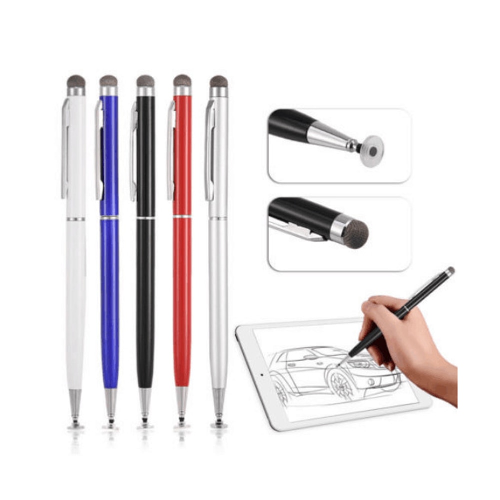 Universal 2 in 1 Kapazitiver Touch Screen Stylus Pen mit Tuch Kopf für Android/IOS Handy Tablet für iPhone für Huawei