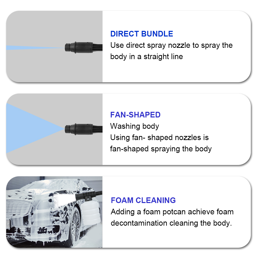 Portable Cleaning Machine 60 Bar Spray Water Gun 1500W Car Wash Pressure Cleaner 9000/20000mAh Cordless High Pressure Car Washer