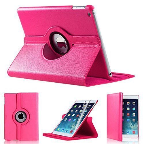 360 rotación Coque para iPad de de 9,7 5th 6th aire 1 2 DE AIRE caso magnético inteligente para automóbil dormir cubierta para iPad caso 360: Rose