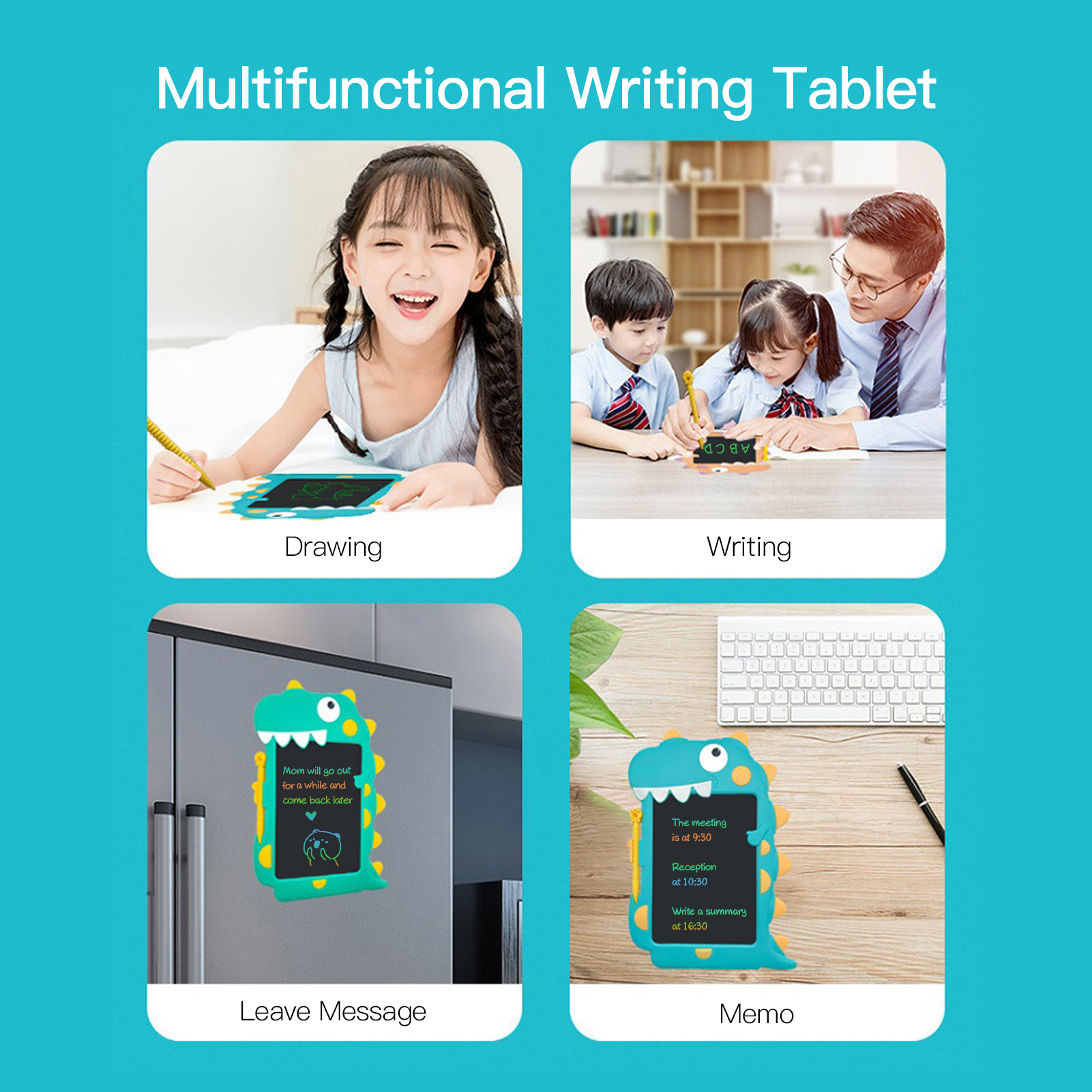 8.5inch LCD Writing Tablet kids Drawing Pad Colorful Handwriting Board with Stylus Lock Button for Kids Educational Learning