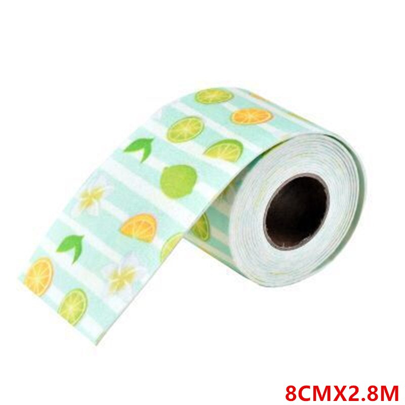 Cinta autoadhesiva de absorción de humedad para lavabo de cocina, adhesivo impermeable para fregadero de baño, pegatinas de tela no tejida, 2,8 m x 80mm: style 3
