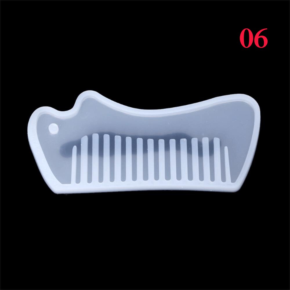 Moldes de resina epoxi de molde de Peine de silicona transparente 3D para DIY, herramientas de fabricación de joyas, suministros de artesanía a mano: 6