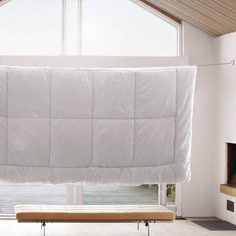 Eleg-multifunktionel udtrækkelig tørresnor udtrækkelig tørresnor tørrestativ sæt altan krympende indendørs husvæg tør