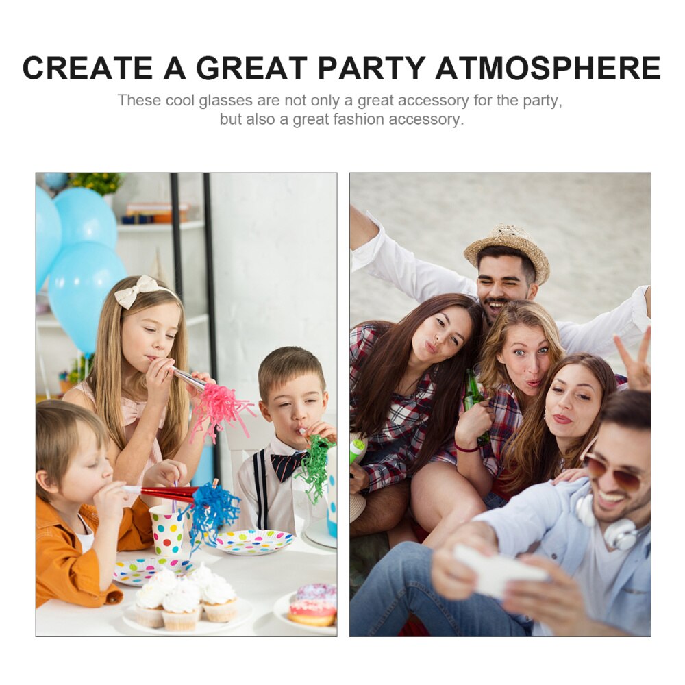 8Pcs Photo Prop Ligghtweight Creatieve Grappige Papier Frame Bril Voor Thuis