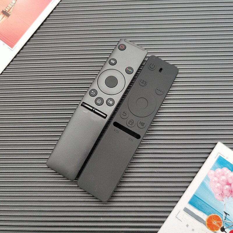 Soft Silicone Remote Cover for Samsung TV BN59-01259D UA49/UA55/UA65KU6880JXXZ 7700 Home Dustproof Remote Cover Case Shell Bags: black