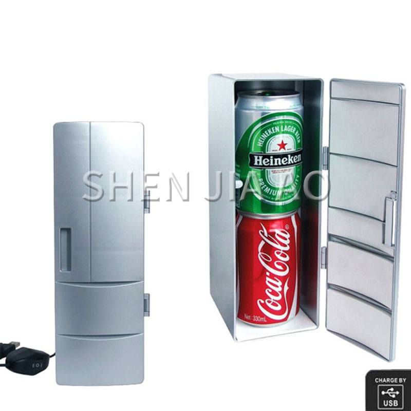 USB koelkast Tweede generatie en koude mini koelkast MINI USB koelkast voor koeling/verwarming Draagbare desktop 1pc