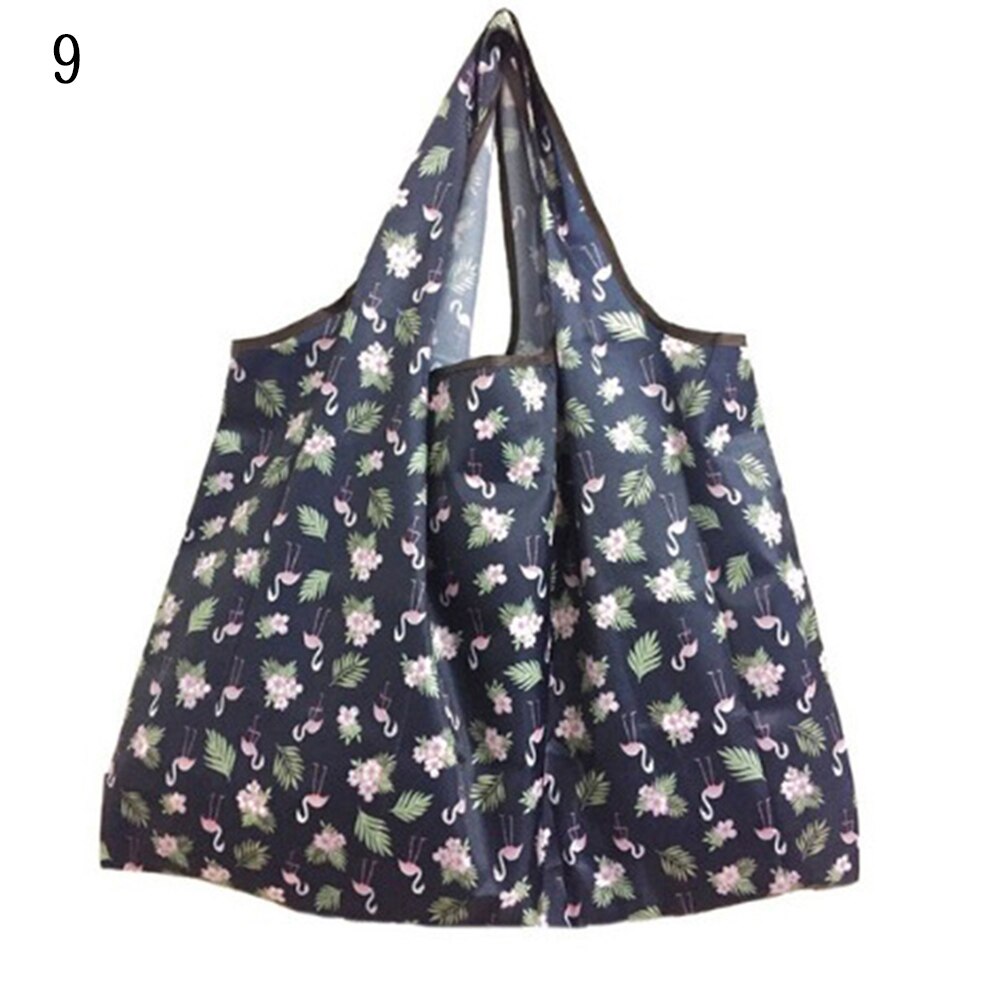Opvouwbare Boodschappentas Dame Eco Herbruikbare Draagtas Cartoon Bloemen Fruit Groente Kruidenier Shopper bag: 9