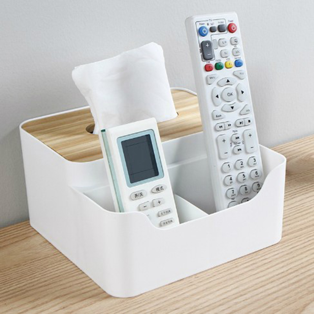 Multifunction Tissue Box Rectangular Facial Tissue Holder Dispenser for Dining Room Kitchen Bedroom Dressers and Home decor