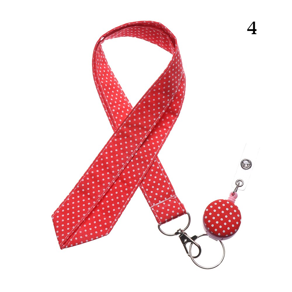 1PC Printed Fabric Lanyard Badge Reel ID Card Holder Clip Mobile Phone Neck Hanging Rope Floral Print Straps Office Supplies: 4