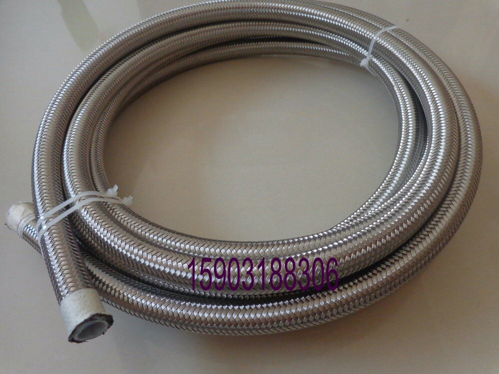 6AN SS Braided PTFE Lined Hose AN6 Auto Fuel hose PTFE Stainless Braided Hose Line 20ft