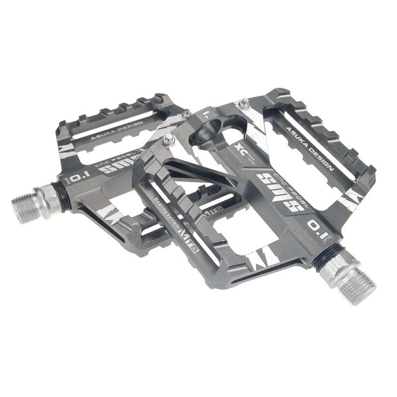 Pedais de bicicleta plana mtb rolamentos estrada pedais mtb mountain bike ciclismo pedais de largura acessórios da bicicleta parte livramento dropshipping: grey