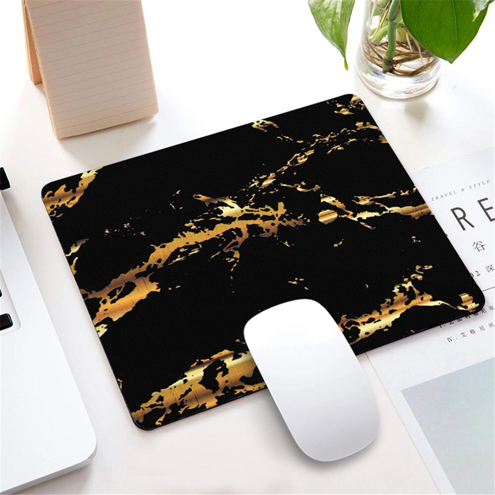 Nordic Style Marble Mousepad for Gaming Laptop Computer Desk Mat Mouse Pad Wrist Rests Table Mat Office Desk Accessories 22X18CM: R