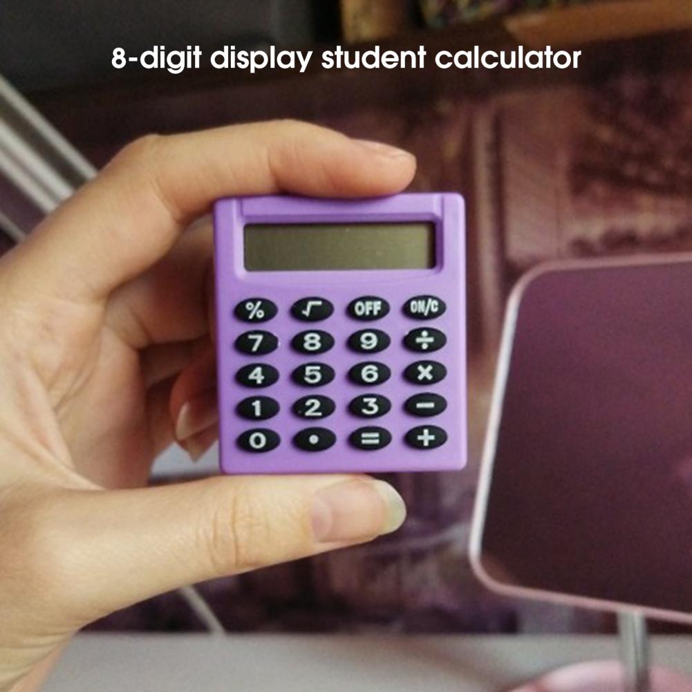 Mini Calculator Battery Powered High Accuracy Portable 8-Digit Display Student Calculator Office Supplies