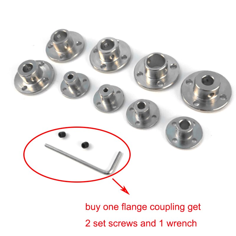 1pc 3/3.17/4/5/6/8/10/11/12mm Rigid Flange Coupling Guide Shaft Bracket Coupler Motor Connector