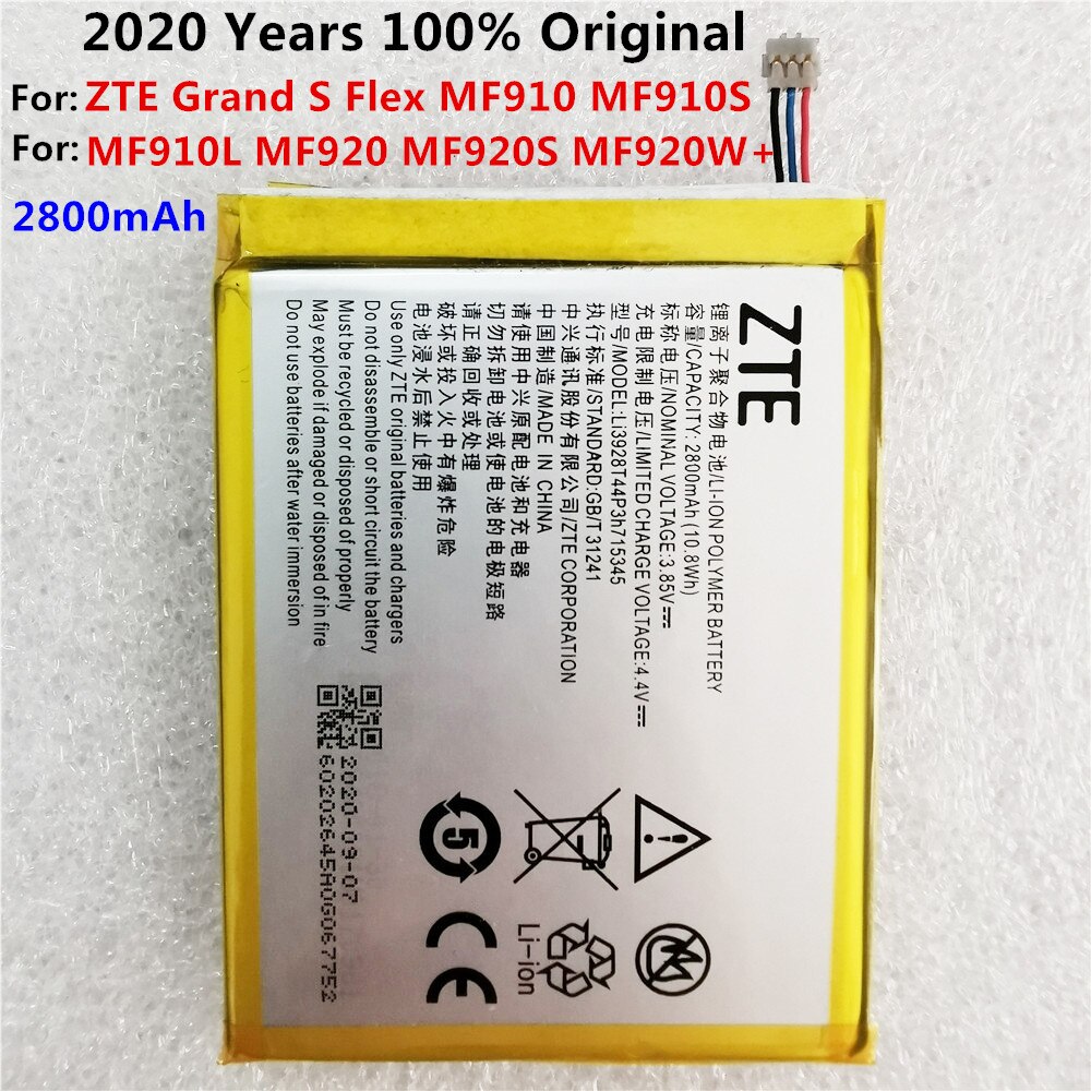 Originele 2300mAh LI3820T43P3h715345 Batterij Voor ZTE Grote S Flex/Voor ZTE MF910 MF910S MF910L MF920 MF920S MF920W + batterij