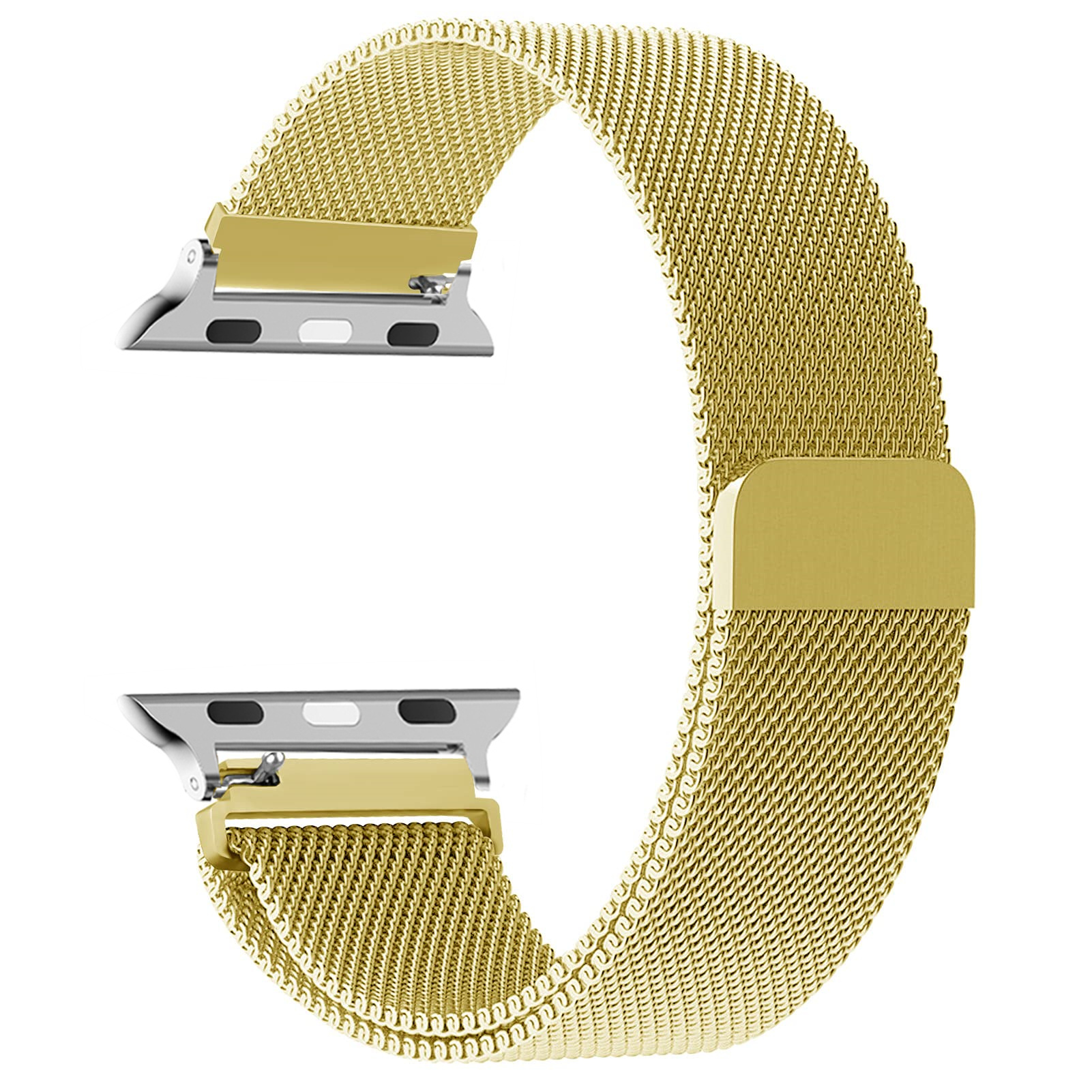 Milanesiskt armband för apple watch-band 44mm 40mm 45mm 49mm 41mm 38mm 42 44 mm armband iwatch-serie 9 3 6 5 se 7 8 ultra 2 rem: Röd svart / 12mm