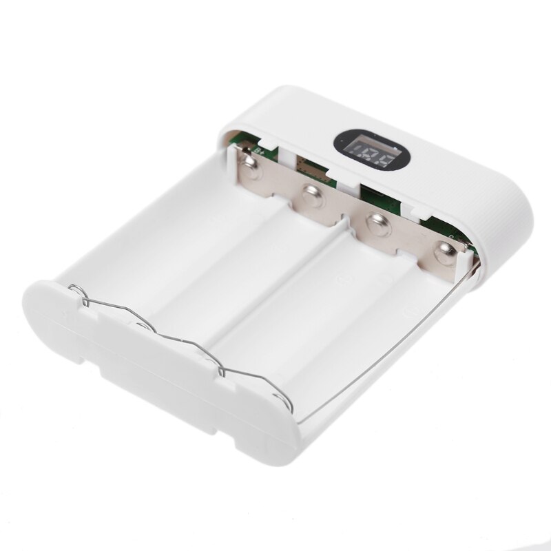 2 usb-portar 4x 18650 bärbar batterihållare för gör-det-själv lcd-display powerbank-väska  x6ha