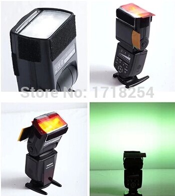 Filtro de Gel 100% Novo Difusor Flash cartão de 12 conjuntos de cores para o Flash Strobist Gel Filtro Color Balance com elástico