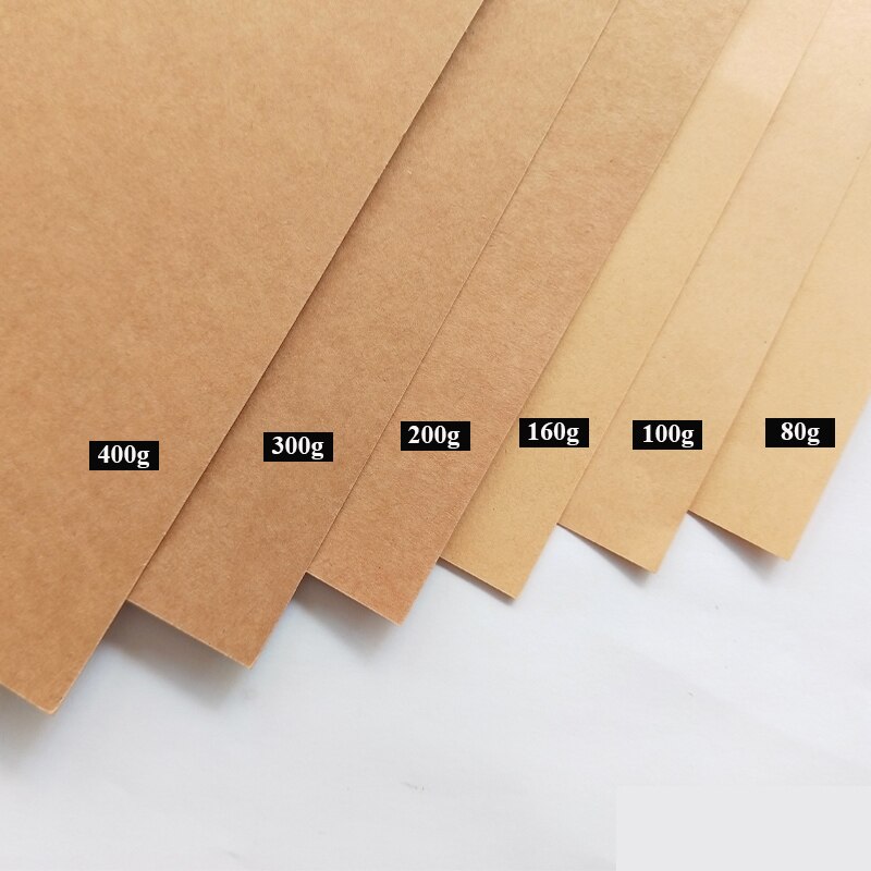 A4 Brown kraft paper Cardstock Paperboard Handmade DIY Package Watercolor Painting Origami crafts 20 50 sheets pack