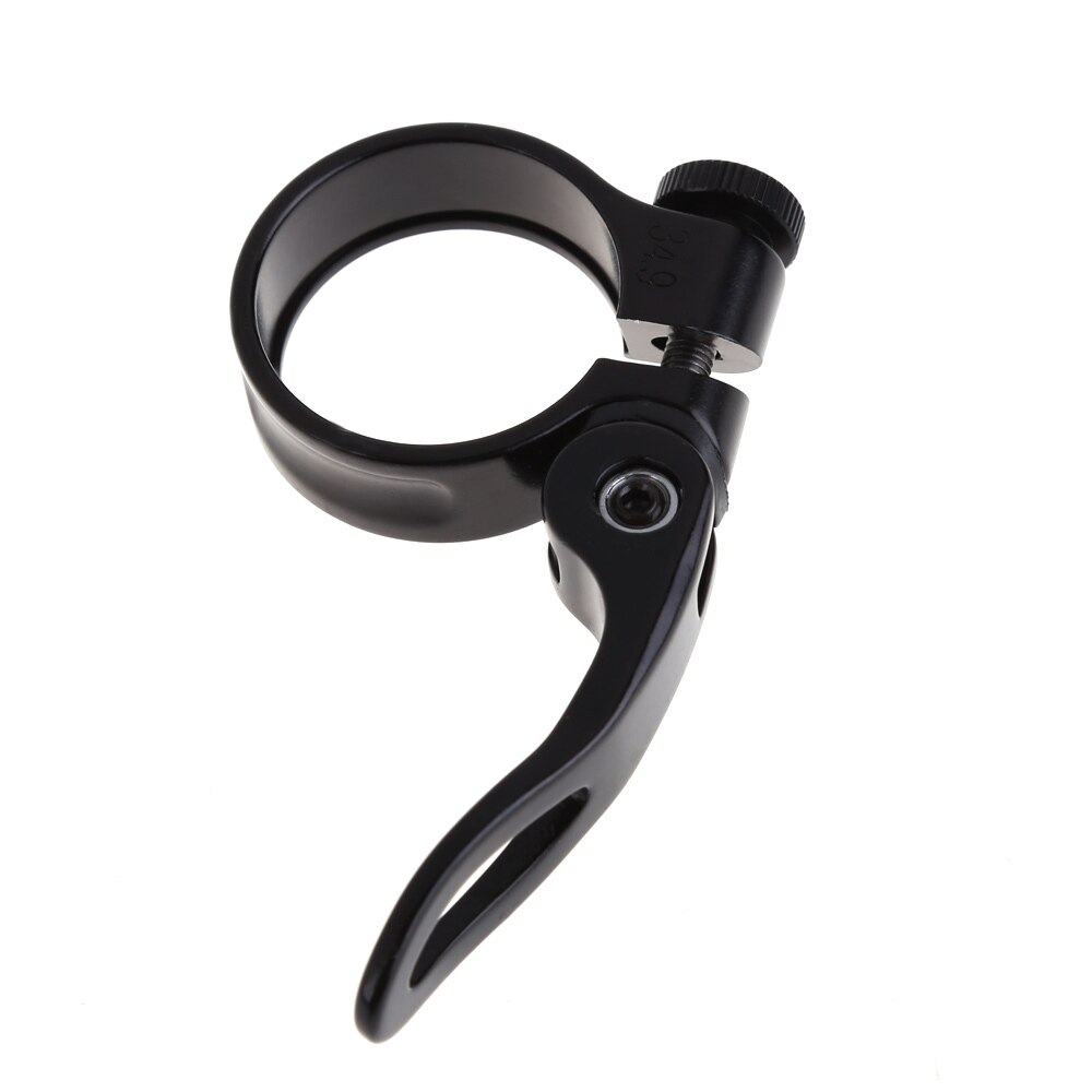 Tija de sillín para bicicleta de montaña y carretera, aleación de aluminio, 30,8mm-31,6mm, liberación rápida, pinza de tubo: Black