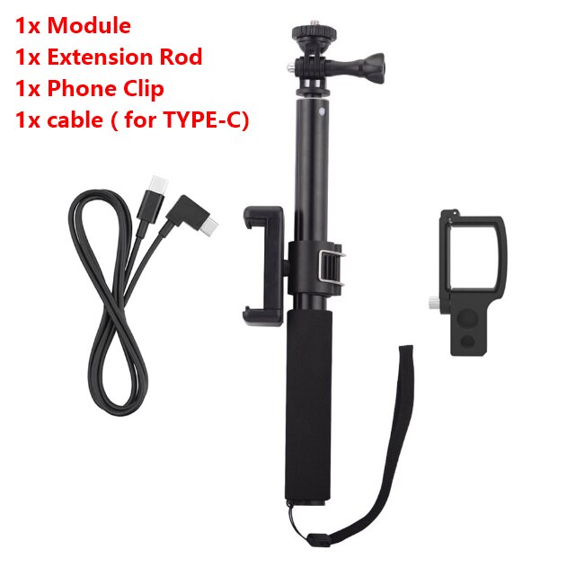 Telefon Montieren Modul Verlängerung Pol Stange Selfie Stock für FIMI Palme Tasche Gimbal Stabilisator Kabel für Typ-c IOS Android Zubehör: Pro Typ-C
