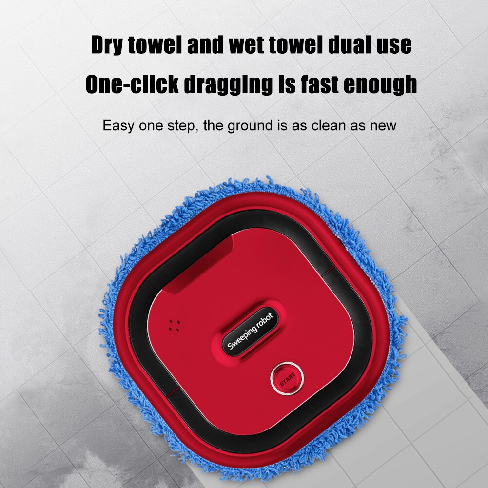 Dry Wet Vacuum Cleaner Robot USB Charging Mopping Machine Automatic Mop Smart Dust Cleaner for Household Floors Carpet